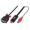 Cable adaptador convertidor HDMI a VGA Lindy 1 m, negro