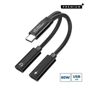 Cable USB Microconnect MC-USBC-CFCF USB 2.0 0,13 m plateado