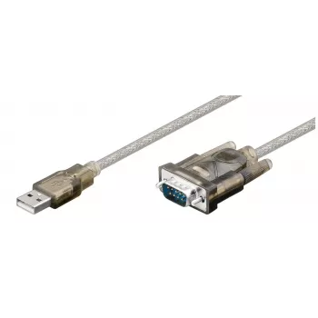 Cable serie Microconnect 68875 transparente 1,5 m USB Type-A VGA (D-Sub)