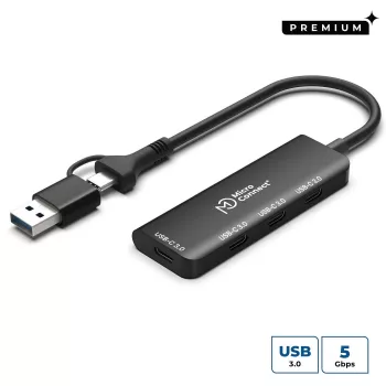 Hub de interfaz Microconnect UC0070-5G-USB-C-4IN1-C