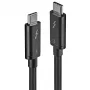 Cable Thunderbolt 3 Lindy 0,5 m, pasivo, 0,5 m, USB-C, USB-C, USB 3.2 Gen 1 (3.1 Gen 1), macho/macho, negro
