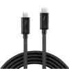 Lindy 41555 cable Thunderbolt 3, pasivo, USB-C macho a USB-C macho, 0,5 m, compatible con 4K, negro