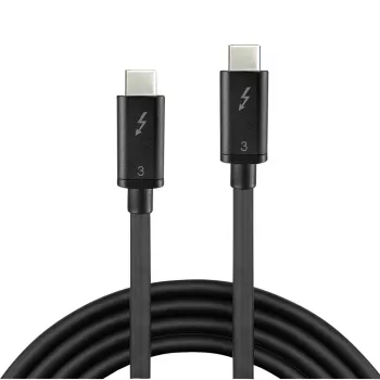 Cable Thunderbolt 3 Lindy 0,5 m, pasivo, 0,5 m, USB-C, USB-C, USB 3.2 Gen 1 (3.1 Gen 1), macho/macho, negro