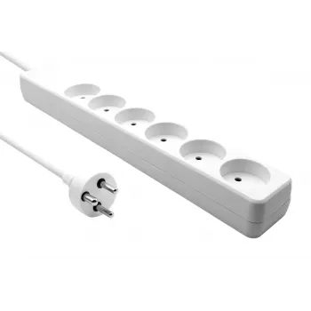 Alargador de corriente Microconnect MC-GRU0605DKW 5 m 6 tomas de CA para interior blanco