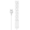 Alargador de corriente Microconnect MC-GRU0605DKW 5 m 6 tomas de CA para interior blanco