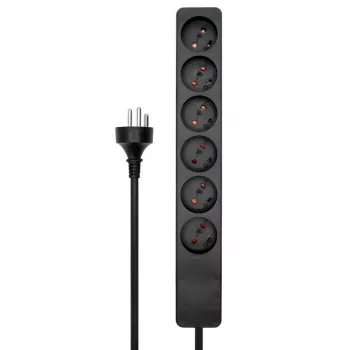 Regleta de enchufes Microconnect MC-GRU0605DKB 5 m 6 tomas de CA para interior negro