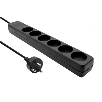 Regleta de enchufes Microconnect MC-GRU0610DKW 10 m 6 tomas schuko para interior negro