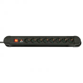 Regleta de enchufes Lindy 73104 8 tomas de CA para interior negro