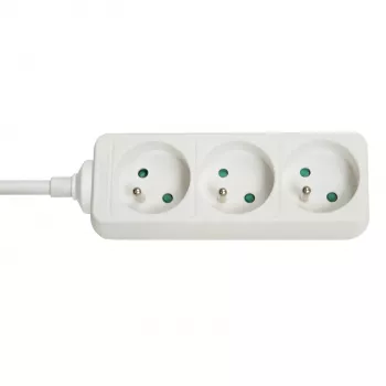 Alargador de corriente Lindy 73120 3 tomas de CA para interior blanco