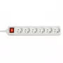 Alargador de corriente Lindy 73126 6 tomas de CA para interior blanco