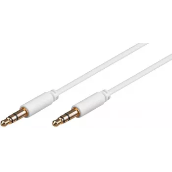 Microconnect AUDLL2W cable de audio, 1,5 m, 3,5 mm, blanco