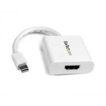 StarTech.com adaptador Mini DisplayPort a HDMI - convertidor de vídeo mDP a HDMI - 1080p - Mini DP o Thunderbolt 1/2 de Mac/PC a monitor/pantalla/TV HDMI - dongle pasivo mDP 1.2 a HDMI - blanco