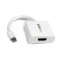 StarTech.com MDP2HDW adaptador de Mini DisplayPort a HDMI, pasivo, 1920x1200, paso de audio, compatible con Thunderbolt, 17 cm, blanco