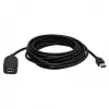 Manhattan cable alargador USB-A a USB-A, 5 m, conector macho a conector hembra, activo, 5 Gbit/s (USB 3.2 Gen1, también conocido como USB 3.0), repetidor integrado, SuperSpeed USB, negro, tres años de garantía, equivalente a USB2AAEXT5M.