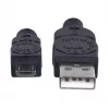 Manhattan cable USB-A a Micro-USB, 1,8 m, conector macho a conector macho, negro, 480 Mbit/s (USB 2.0), Hi-Speed USB, garantía de por vida, equivalente a UUSBHAUB6.