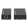 Manhattan kit extensor HDMI 1080p sobre Ethernet, hasta 50 m con un cable Cat6, módulos Tx y Rx, compatibilidad con IR, tres años de garantía