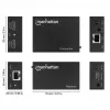 Manhattan kit extensor HDMI 1080p sobre Ethernet, hasta 50 m con un cable Cat6, módulos Tx y Rx, compatibilidad con IR, tres años de garantía