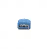 Cable alargador USB-A a USB-A Manhattan 2 m conector macho a conector hembra azul