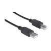 Cable USB-A a USB-B Manhattan 333368 1,8 m conector macho a conector macho negro