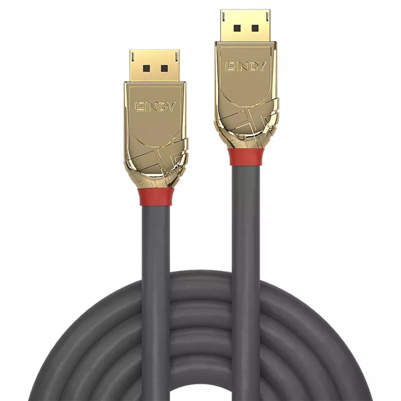 Cable DisplayPort 1.4 Lindy 1 m, Gold Line