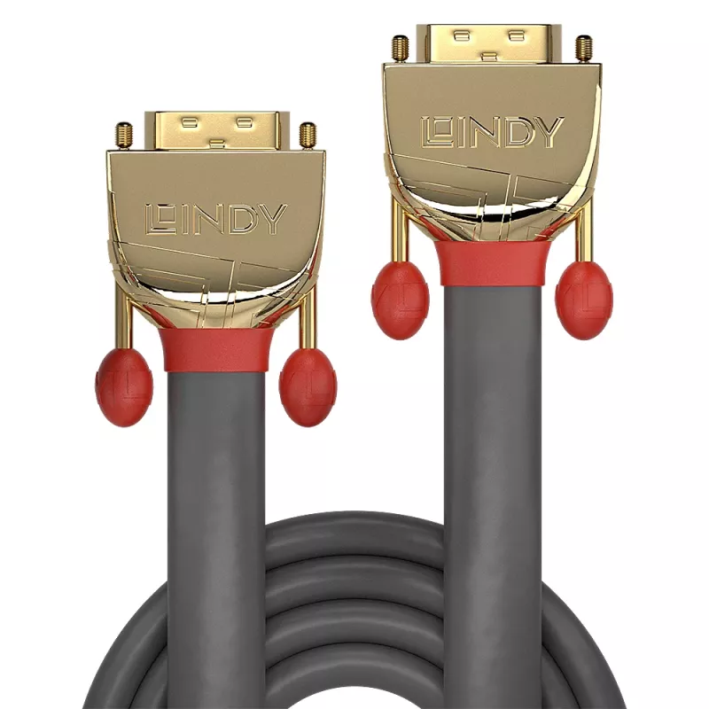 Cable DVI-D Dual Link Lindy 15 m, Gold Line