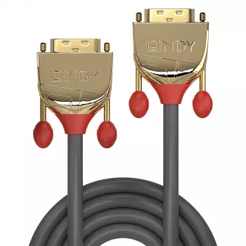 Cable DVI-D Single Link Lindy 15 m, Gold Line
