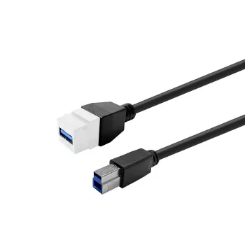 Cable alargador USB 3.0 A a conector hembra A VivoLink PROKEYUSB3AFBM1W blanco