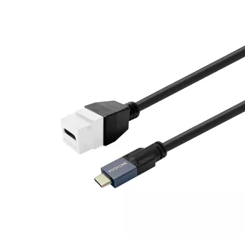 Inserto keystone USB-C conector hembra VivoLink PROKEYUSBCFM2W blanco — módulo keystone USB-C-F conector hembra