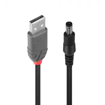Cable adaptador USB-A conector macho – DC 5,5/2,1 mm conector macho Lindy 70268