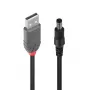 Cable adaptador USB-A conector macho – DC 5,5/2,1 mm conector macho Lindy 70268