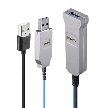 Cable USB 3.0 de fibra óptica Lindy 30m