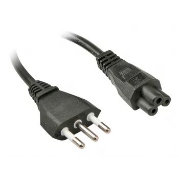 Lindy 2m, CEI23-16-VII - IEC 320 C5 negro conector hembra C5