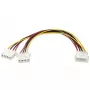 Lindy 0,25 m adaptador de alimentación, conector macho LP4 a 2 x conector hembra LP4