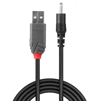 Lindy 1,5 m cable USB a DC 0,7 mm interior / 2,5 mm exterior