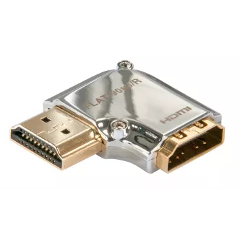 Adaptador acodado 90 grados Lindy CROMO HDMI conector macho a conector hembra - hacia la derecha