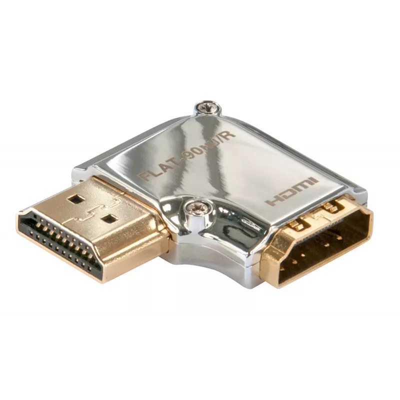 Adaptador acodado 90 grados Lindy CROMO HDMI conector macho a conector hembra - hacia la derecha