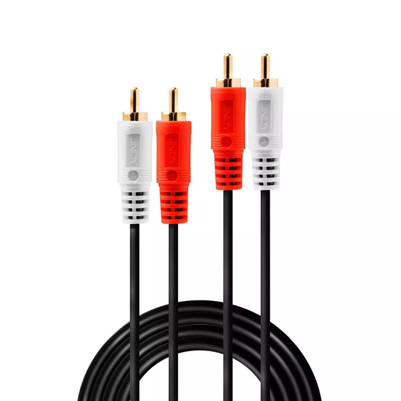 Lindy Premium cable de audio, 2 x RCA macho a 2 x RCA macho, 20 m