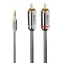 Cable de audio jack 3,5 mm a RCA Lindy 1 m, Cromo Line