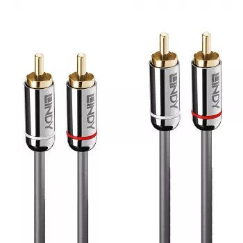 Cable de audio RCA dual Lindy 10 m, Cromo Line