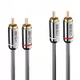 Cable de audio RCA dual Lindy 10 m, Cromo Line