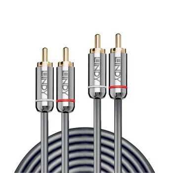 Cable de audio RCA dual Lindy 3 m, Cromo Line