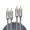 Cable de audio RCA dual Lindy 2 m, Cromo Line