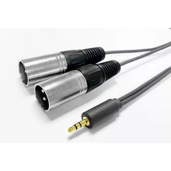 Cable de audio Vivolink PROMJXLRS5, de 3,5 mm a 2x XLR macho, 5 m