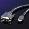 Cable DVI ROLINE DVI (18+1) macho - HDMI macho 2 m
