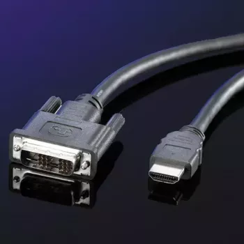 Cable DVI ROLINE DVI (18+1) macho - HDMI macho 2 m