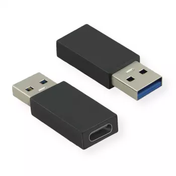 Adaptador USB 3.2 Gen 1 VALUE Type-A – C macho/hembra negro