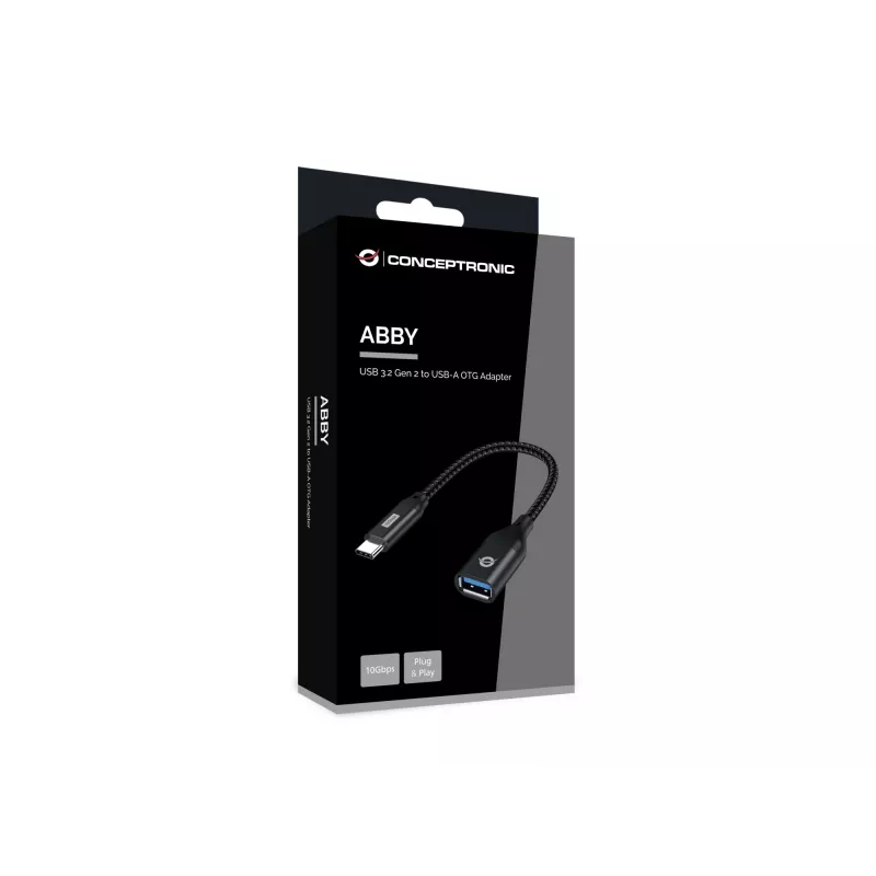Adaptador OTG Conceptronic ABBY18B USB 3.2 Gen 2 a USB-A