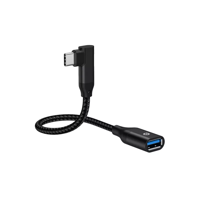Adaptador OTG Conceptronic ABBY19B USB 3.2 Gen 2 acodado 90° a USB-A