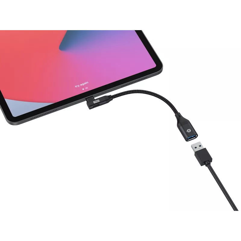 Adaptador OTG Conceptronic ABBY19B USB 3.2 Gen 2 acodado 90° a USB-A