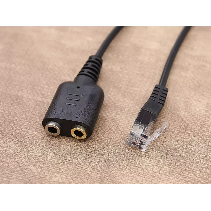 Adaptador de audio Equip RJ9 a 3,5 mm para auriculares negro 0,25 m
